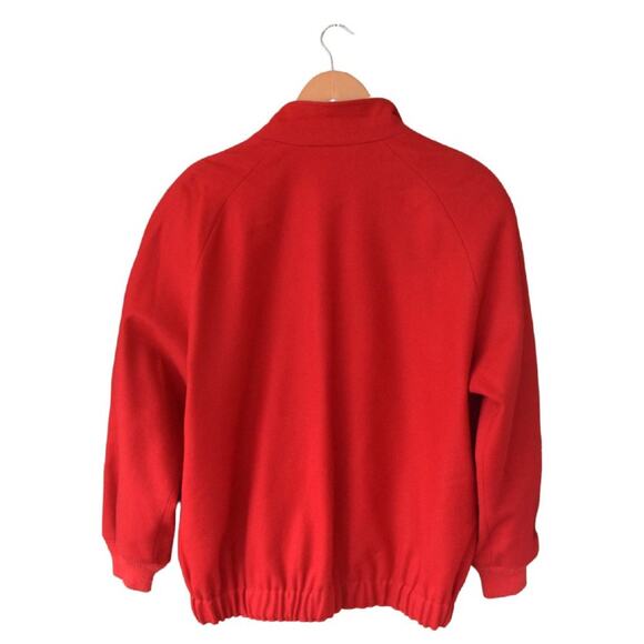 Pendleton Vintage Wool Zip Front Bomber Jacket in Red Oversized - Picture 6 of 10